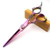 5.5 inch Purple Hairdressing Barber Professional Hair Hand-Cutting and Thinning Scissors (5.5 inch Set) view 3
