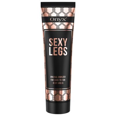 Onyx Sexy Legs Indoor Tanning Lotion with Bronzer - Gradual Tanning lotion for Legs - Perfectly Tanned Legs and Hard To Tan Body Parts - Double Bronzing Lotion - Leg Tanner Makeup