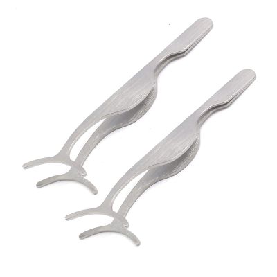 2PCS FALSE EYELASHES EXTENSION APPLICATOR REMOVER CLIP TWEEZERS NIPPER SET by G.S Online Store