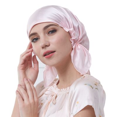 Silk Sleep Caps for Women,Mulberry Silk Night Cap Head Cover Bonnet for Hair Beauty,Chemo