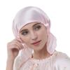Silk Sleep Caps for Women,Mulberry Silk Night Cap Head Cover Bonnet for Hair Beauty,Chemo view 3