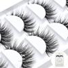 ICYCHEER 5 Pairs 3D Mink Fur Fake Eyelashes Extension 100% Siberian Mink Handmade Long Thick Messy Hand-made False Eye Lashes view 1