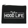 Mother Hood Life Funny Cosmetic Makeup Bag Black Medium view 1