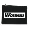 Woman Red Box Logo Cosmetic Makeup Bag Black Medium view 1