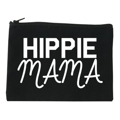 FASHIONISGREAT Hippie Mama Mom Cosmetic Makeup Bag Black Medium