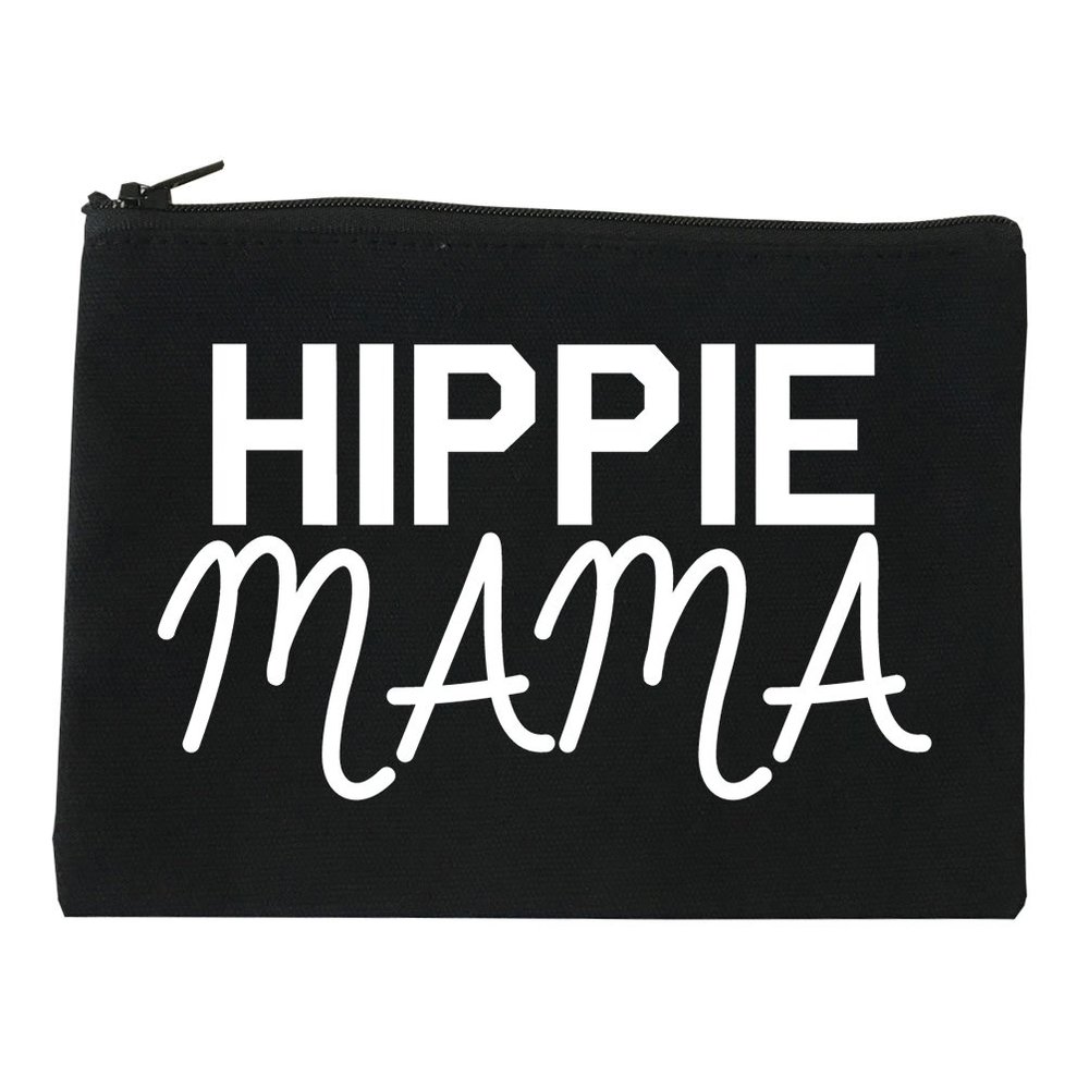 FASHIONISGREAT Hippie Mama Mom Cosmetic Makeup Bag Black Medium