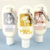 Set of 24 Metallic Foil Sunscreen with Carabiner (SPF 30) Bridal Shower Favors- Wedding Favors view 1