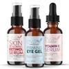 Eva Naturals Facelift in a Bottle Serum Set  Vitamin C, Retinol & Eye Gel for Face & Eyelid  Firming Wrinkle Moisturizer Kit  Dark Circle, Eye Bag & Neck Care  Anti Wrinkle Skin Care for Women view 1