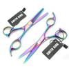 5.5 Inches Hair Scissors with Thinning Comb Hair Cutting Shears Thinning Shears set for Professional and Personal (Rainbow) view 4