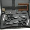 5.5 Inches Hair Scissors with Thinning Comb Hair Cutting Shears Thinning Shears set for Professional and Personal (Black) view 2