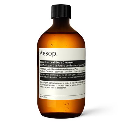 Aesop Geranium Leaf Body Cleanser Refill | Invigorating Gentle Cleansing Gel | Green, Citrus, Fresh | 16.9 fl oz