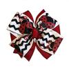 Chevron Ladybug Pinwheel Hair Bow view 1
