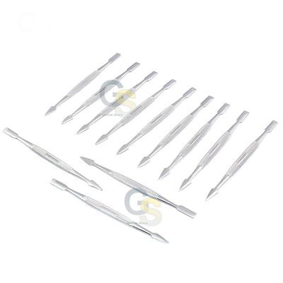 G.S 12 PCS OF PROFESSIONAL NAIL CUTICLE PUSHER CHROME PLATED STAINLESS STEEL