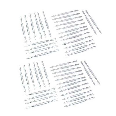 G.S 50 PCS OF PROFESSIONAL UPGRADE NAIL CUTICLE PUSHER CHROME PLATED STAINLESS STEEL