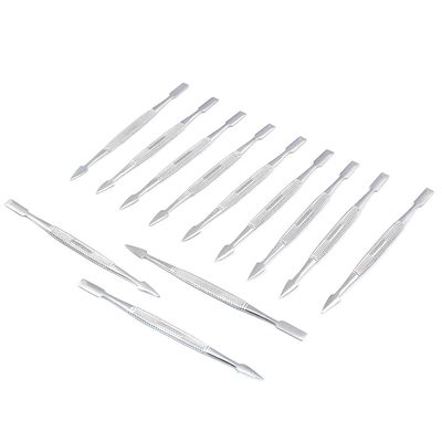 AAPROTOOLS Set of 12 Professional Nail Cuticle Pusher Chrome Plated Stainless Steel A+ Quality