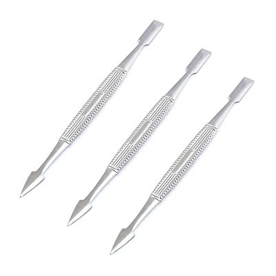 AAPROTOOLS Set of 3 Professional Nail Cuticle Pusher Chrome Plated Stainless Steel A+ Quality