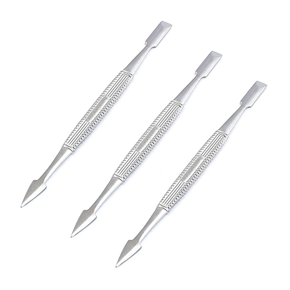 AAPROTOOLS Set of 3 Professional Nail Cuticle Pusher Chrome Plated Stainless Steel A+ Quality