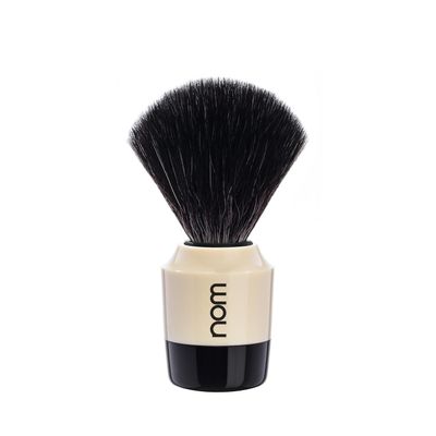 NOM Marten shaving brush | Vegan Shave Brush for Shaving soaps and creams | sustainable eco-friendly and reusable | exfoliating shaving brush | Cream handle
