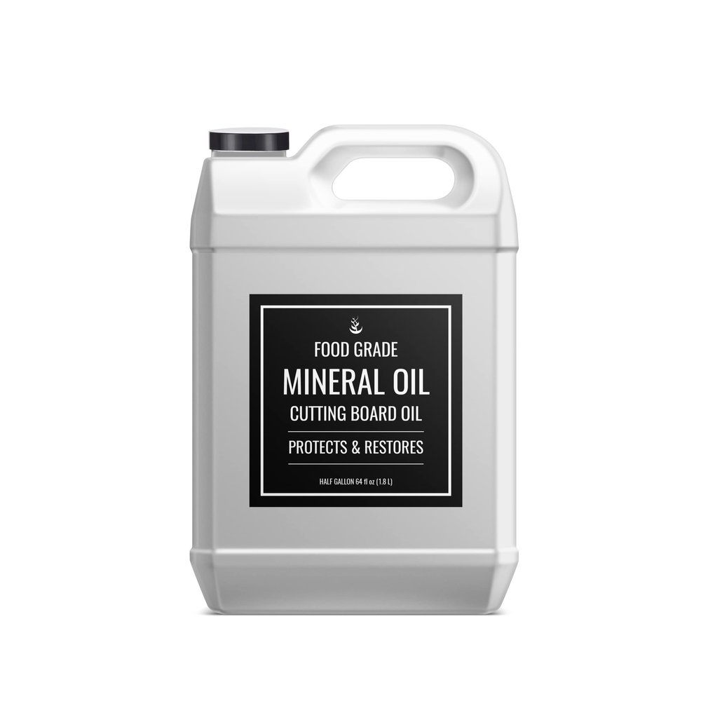 Pure Original Ingredients Mineral Oil (Half Gallon, 64 fl oz) for Cutting Boards, Butcher Blocks, Counter Tops, Wood Utensils