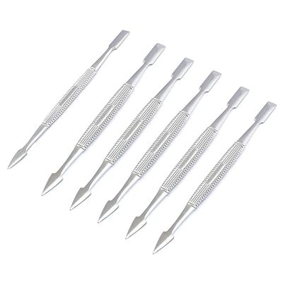 AAPROTOOLS Set of 6 Professional Nail Cuticle Pusher Chrome Plated Stainless Steel A+ Quality