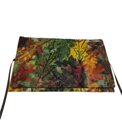 Fall Tones Batik Straight Edge Razor Storage