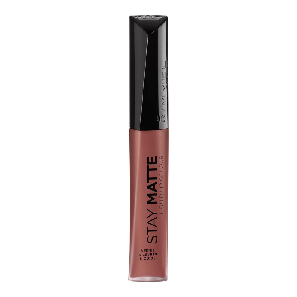 Rimmel London Stay Matte Liquid Lip Color with Full Coverage Kiss-Proof Waterproof Matte Lipstick Formula that Lasts 12 Hours - 723 Trouble Maker, .21oz