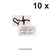 10 x Black Love-Pulse Symbol Tattoo - temporary Skin Tattoo (10) view 2