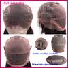 100% Malaysian Virgin Human Hair Glueless Full Lace Wig Deep Curly Free Part Lace Front Wig with Bleached Knots Baby Hair (22" Full Lace Wig) view 2