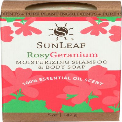 Sunleaf Naturals, Shampoo And Body Soap Rosy Geranium, 5 Ounce