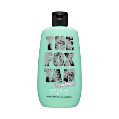 The Fox Tan Rapid Tanning Elixir, Natural Tanning Accelerator Lotion For Darker & Faster Tans, Creates Flawless Tan Skin, Vegan & Cruelty-Free, 120mL