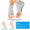 3 Pairs Moisturizing Gel Heel Socks, Vented Unisex Toeless Spa Sock for Foot Care Treatment, Cracked Heels, Dry Feet, Foot Calluses (Gray, Green, Pink) view 2
