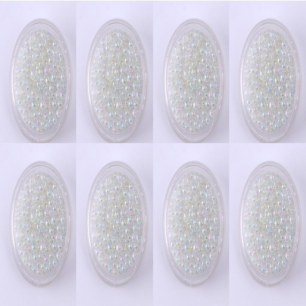 Magik Mini Bubble Beads 3D Nail Art Decoration Manicure 1-3mm Mixed Colorful DIY (8 Pack, Clear)