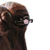 FANTAC CRAFTS Carving Shell Flower Hair Pin Agate Bead Hair Jewelry Women Girl Chignon Bun Updo Hair Stick (Pink Flower) view 4