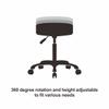 Grace & Grace Height Adjustable Rolling Swivel Stool Chair with Wheels and Round Seat Heavy Duty Metal Base for Salon,Massage, Factory, Shop (No Backrest with Casters-Classic Flat,Black) view 3
