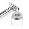 Safety Stand,Shaver Holder, Round Zinc Alloy Mustache Shaver Brush Base Beard Shaving Brush Stand(01#) view 3