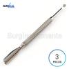 3 Pieces Cuticle Pusher - Double Ended Stainless Steel Manicure Salon AE-1308 view 1