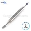 3 Pieces Nail Pusher - Double Ended Stainless Steel Manicure Salon AE-1217 view 1