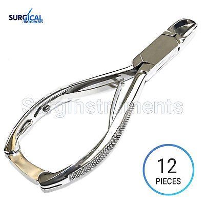 12 Pieces Toe Nail Nipper Clipper Cutter Stainless Steel Double Spring 5.5"