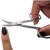 6 pcs Cuticle Scissors Manicure Pedicure Nail Sewing Hobbies Eyelash Extensions Embroidery Beard Trimming 3.5" Curved view 2