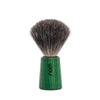NOM Theo Shaving Brush | Pure Badger Shave Brush for Shaving soaps and creams | Exfoliating Shaving Brush| Green Ash handle view 1