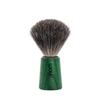 NOM Theo Shaving Brush | Pure Badger Shave Brush for Shaving soaps and creams | Exfoliating Shaving Brush| Green Ash handle view 2