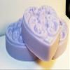 3 Pc Lg Heart shaped Black Orchid Scented Soap Set - Shea Butter Goat Milk Soap view 1