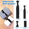 79STYLE 100pcs Men Hair Tie For Man Bun.Man Bands Hair Ties For Mens Long Hair Elastic Fabric Hair Ties Knotted Black Ribbons Knot Men's Ponytail Holders Guys (Black-100pcs) view 3