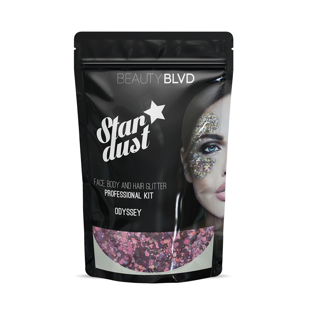 BeautyBLVD Stardust - Face, Body & Hair Glitter Pro Bag | Great for Festivals & Parties | Cosmetic Glitter | Cruelty Free (Odyssey)