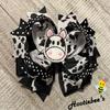 Cow Feltie Boutique Hair Bow view 2