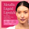 Aromi Dusty Rose Metallic Liquid Lipstick, Rosy Pink Nude Lip Color, Shimmery Finish, Waterproof, Long Lasting, Vegan, Cruelty-Free, Handmade (Pixie Dust) view 2
