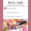 Aromi Matte Liquid Lipstick | Long-Lasting, Dusty Rose Lip Color for Women, Rosy Nude Shade, Vegan, Waterproof, Long Wear (Berry Nude) view 4