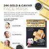 Azure Cosmetics 24K Gold and Caviar Anti Aging Luxury Face Mask - Hydrating & Firming Facial Mask - Helps Reduce Wrinkles & Fine Lines - With Hyaluronic Acid & Collagen - Made in Korea - Pack of 5 view 3