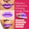 Aromi Metallic Liquid Lipstick | Long-Lasting, Waterproof, Smear and Smudge Proof, Bright Lilac Lip Color with Shimmery Finish (Purple Unicorn) view 4