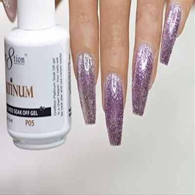 [P05] Cre8tion - Platinum Soak Off Gel [Easy Application] LED/UV Cured 15mL / 0.5 fl oz